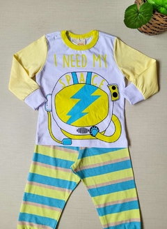 PIJAMA Menino Minifan - I need my space - Branca - comprar online