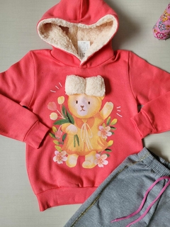 CONJUNTO Moletom Menina BNX Kids - Ursinha com Lacinho - Pink - Stilo N Kids