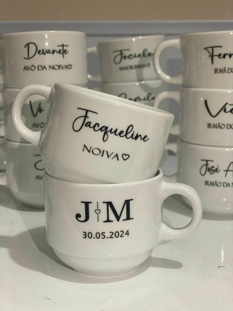 Kit c/ 10 Xícaras Sem Pires Personalizadas