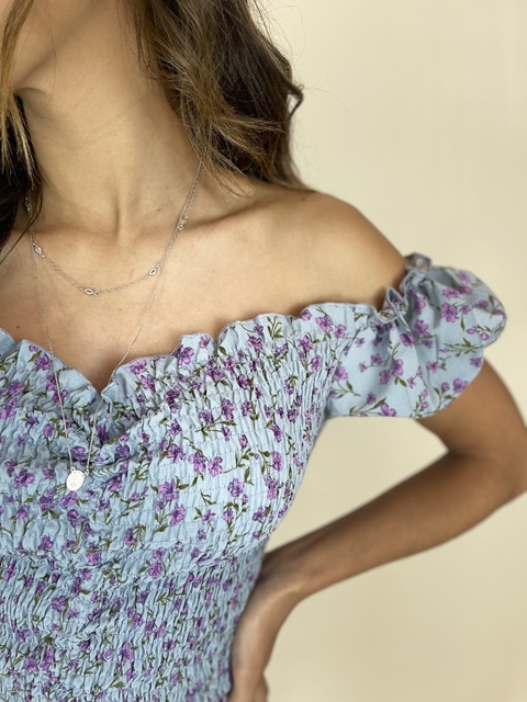 VESTIDO LASTEX FLORZINHA