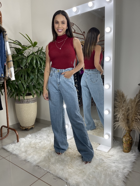 CALÇA JEANS WIDE LEG