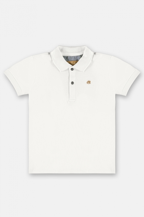 Camisa polo infantil branco