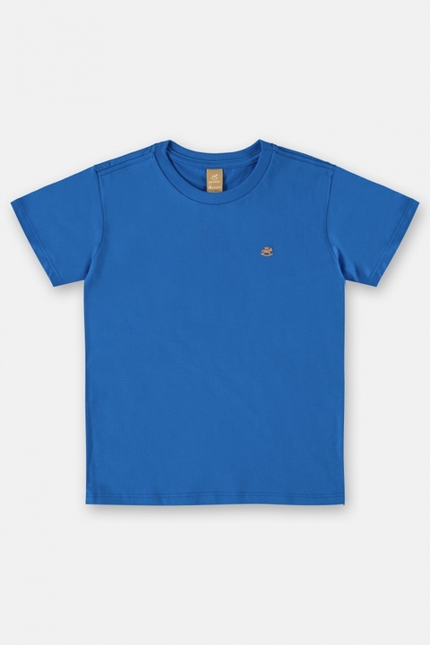 Camiseta infantil manga curta azul