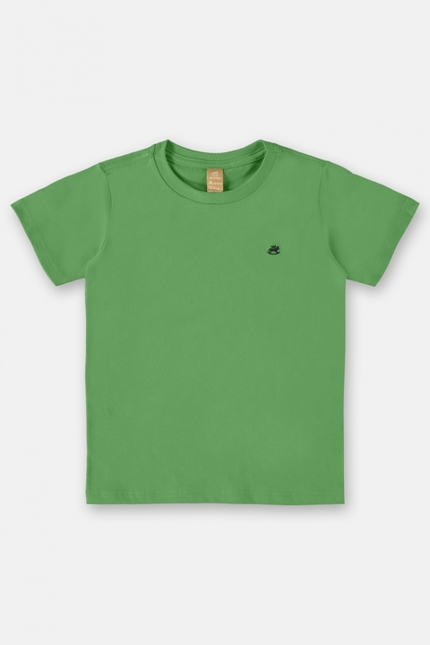 Camiseta infantil manga curta verde