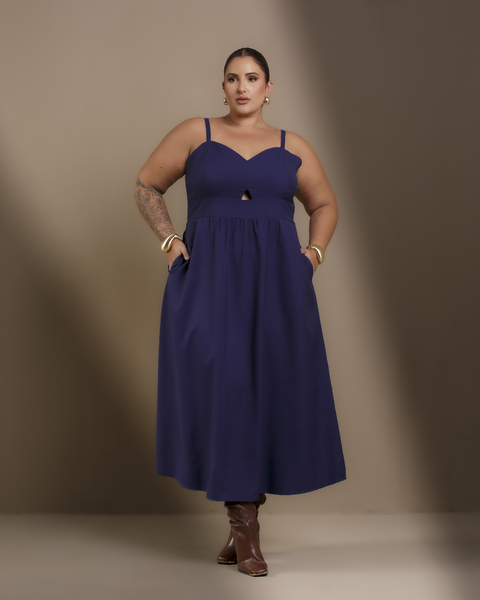 Vestido Mídi Sarjado