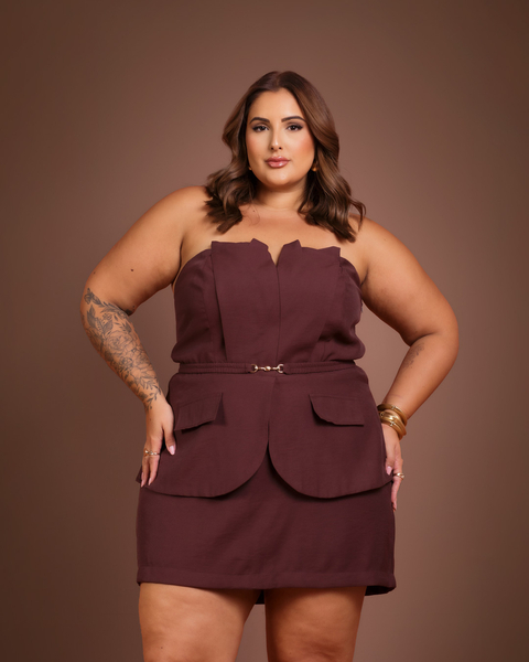 Conjunto Tomara que Caia e Saia Shorts