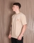 Camisa Masculina Ouversized Algodão Longa - Bege - comprar online