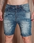 Bermuda Jeans Masculina Justa Skinny escura - comprar online