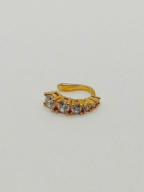 Brinco Piercing unitario c/ microzirconias redondas