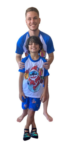 Pijama Natal Menino Curto (infantil)