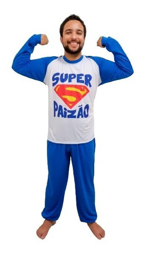 Pijama Super Pai Paizão Longo