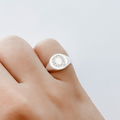 Anel de Prata Inicial Cravejada Mindinho Regulável na internet