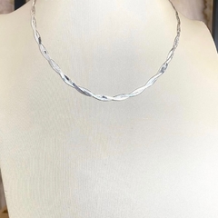 Colar de Prata Choker Dois Fios - Favori Pratas