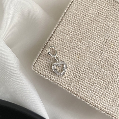 Berloque de Prata Coração Mickey