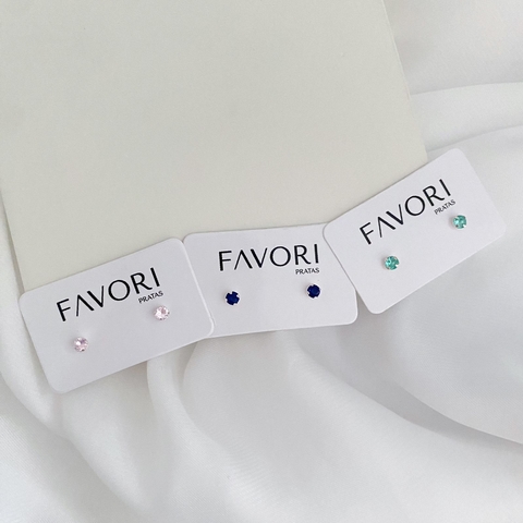 Brinco de Prata Ponto de Luz Infantil