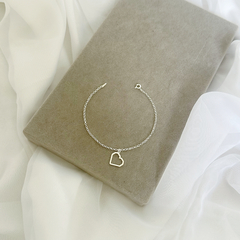 Pulseira de Prata Coração Geométrico na internet