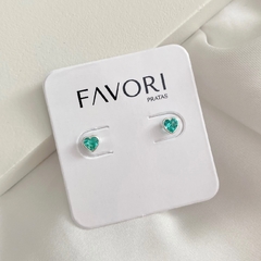 Brinco de Prata Ponto de Luz Coração na internet