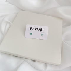 Brinco de Prata Ponto de Luz Infantil - Favori Pratas