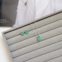 Conjunto de Prata Gota Turmalina - comprar online