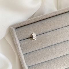 Piercing de Prata Zircônias Navete
