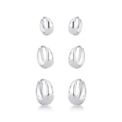 Kit Brinco Trio Argola de Prata Paris