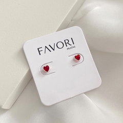 Brinco de Prata Ponto de Luz Coração - loja online