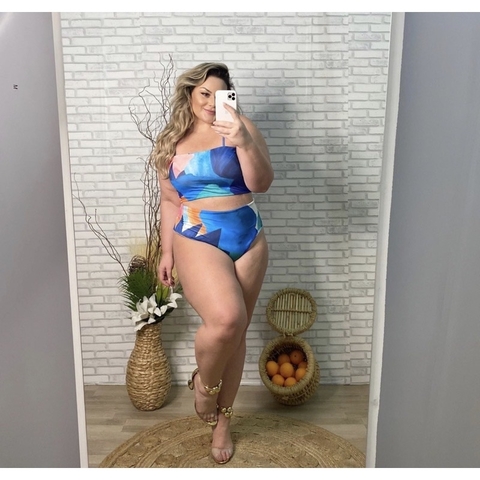 biquíni hot pants Plus size estampado - berloque da nina