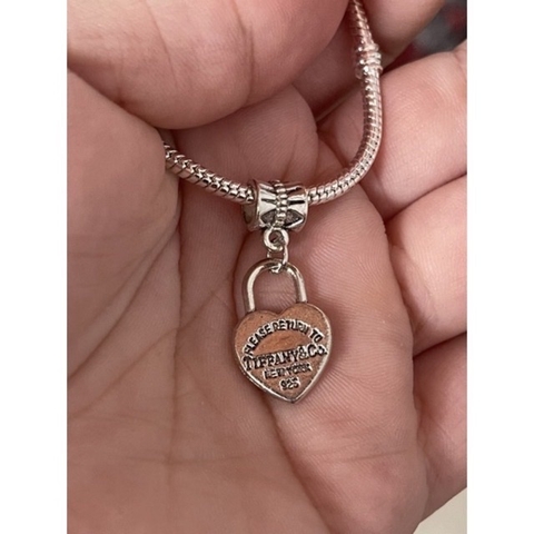 berloque pingente Tiffany coração cadeado - comprar online