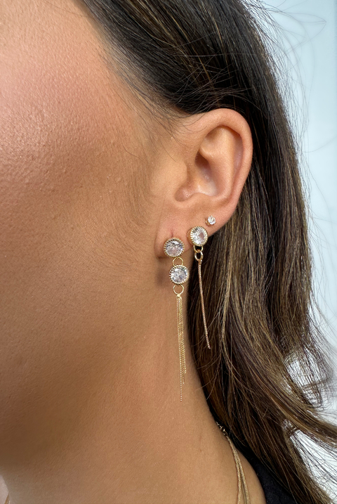 Dupla Ponto de Luz com Franjas Dourado - comprar online