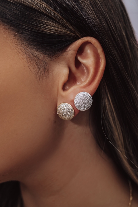 Esfera cravejada Dourado /Prata - comprar online