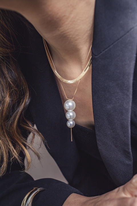 Colar Fita 4mm Dourado/Prata