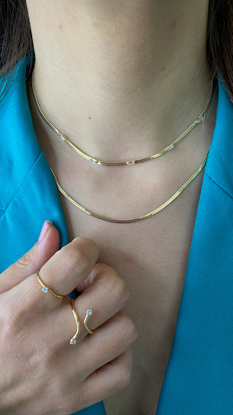 Colar Fita 2,5mm Dourado