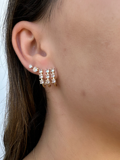 Brinco Cravejado Dourado - comprar online