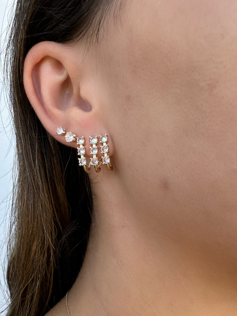 Brinco Cravejado Dourado - comprar online