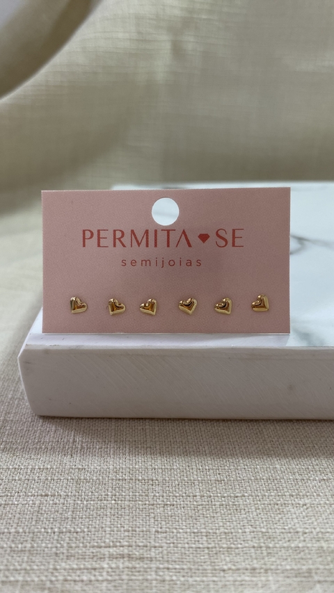 Trio mini corações