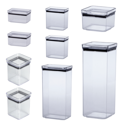 Kit de Potes Herméticos para Cozinha Lumini - 9 pçs UTKIT0012