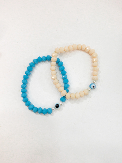 Pulseira Cristais Olho Grego