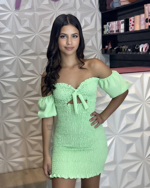 Vestido Lastex Laço