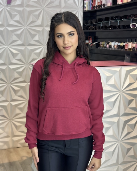 Blusa Manga Longa Moletom com Capuz