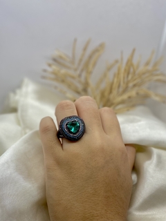 Anel Rodio Coracao Colorido