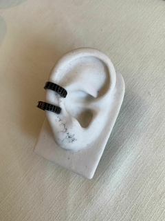 Piercing Fake Duplo Cravejado Ródio