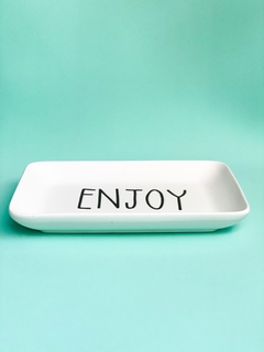 Travessa retangular Be Happy - comprar online