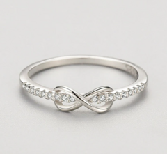 Anel de Prata 925 , Modelo Infinito Eternidade - Aimée Joias