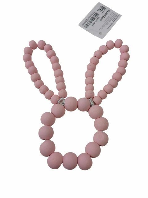 Porta Guardanapo de Páscoa Coelho Rosa 5 x 5 x 12 cm - comprar online