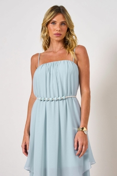 VESTIDO LONGO EM CHIFFON SILK TOUCH