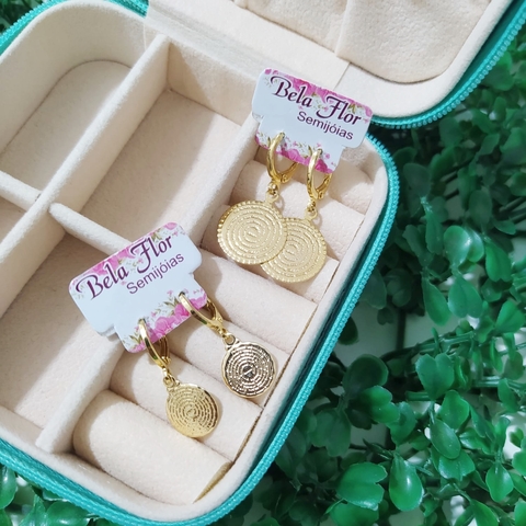 Brinco Argola Pingente Pai Nosso