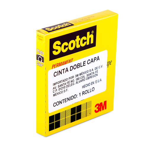CINTA DOBLE CAPA SCOTCH 12X 33 TRANSPARENTE