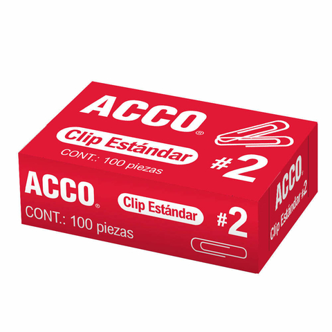 CLIP ACCO STANDAR No. 2 REDONDO MEDIANO