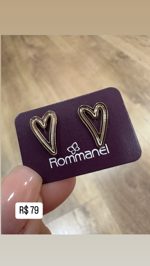 Brinco Rommanel coração