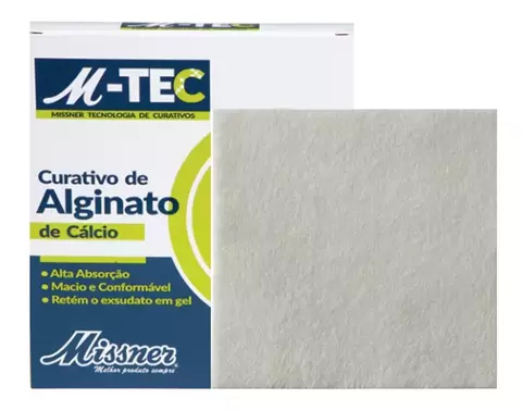 Curativo de Alginato de Cálcio M-Tec 10cm x 10cm - Missner